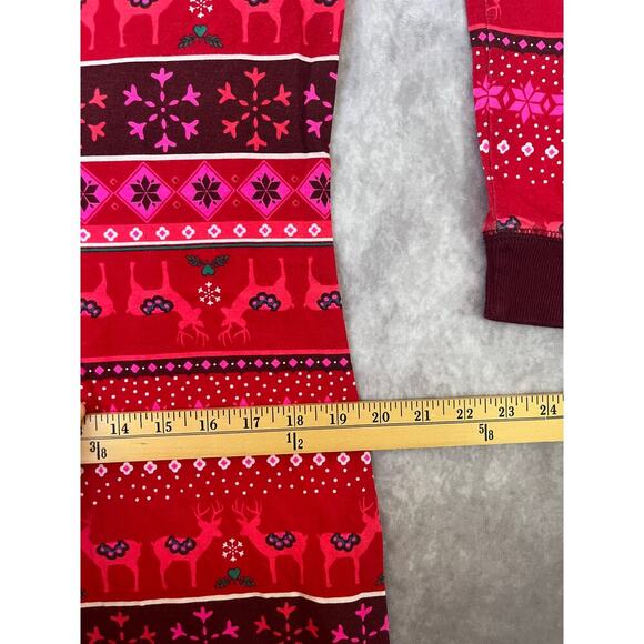 Xhilaration Christmas One Piece Pajamas Fair Isle Reindeer Cotton Y2K XL Target - Picture 7 of 9